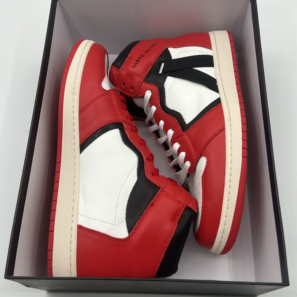 Gabriel Salcedo High Top Sneakers, Premium Leather size US 10 Limited Edition